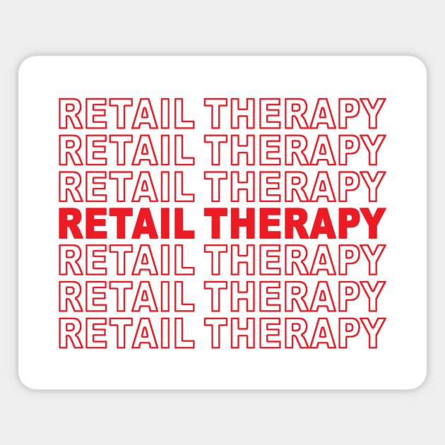 Retail Therapy Bag Design Magnet by GloopTrekker